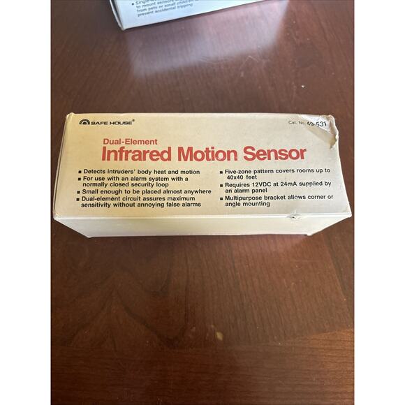 SAFE HOUSE INFRARED MOTION SENSOR PART NO.49-531 OAL 5" COVERS MAX RANGE 40” - Picture 2 of 6